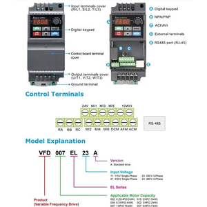 มีสินค้าในสต็อก VFD2A8MS23ANSAA ใหม่เอี่ยมสำหรับอุปกรณ์อิเล็กทรอนิกส์ AC VFD ระบบปรับความถี่ - Product Image 6