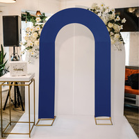 Décor de mariage, toile de fond personnalisée, élégante, moderne, une seule pièce, en forme de U, double face, arche ouverte, housses de toile de fond pour la décoration de mariage
