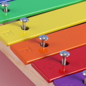 Glockenspiel Xylophone en métal et bois, 15 tons colorés, instrument de percussion pour enfants, jouet musical d'éveil, vente en gros - Product Image 6