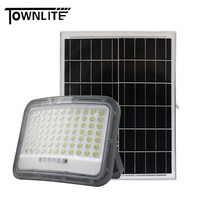 Projecteur LED solaire IP65 en aluminium 200W avec réflecteur, télécommande, certifié CE pour aménagement paysager et jardin 6000K