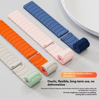 Correa de Silicona de Doble Color para Huawei, Samsung, Xiaomi, 22mm, 20mm, Correa de Reloj Magnética Deportiva Universal Transpirable