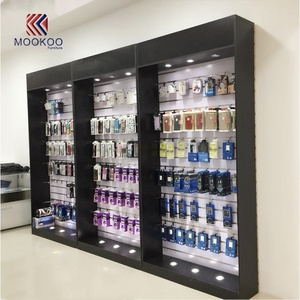 Most Popular Mobile Phone Display Cabinet Accessories Display Showcase Wood Retail Phone Accessory Stand Kiosk