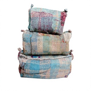 Wholesale Price Indian Modern Block Printed Cotton Quilted Zipper Floral Printed Lightweight Multi-Purpose Large High Quality - Product Image 1