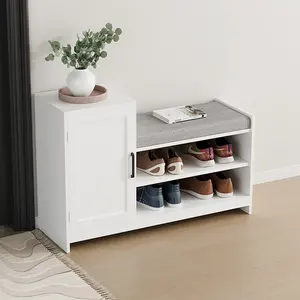 2023 modern hohe qualität kundenspezifisch neues design wohnzimmer holz mit tür schuhschrank lagerung lieferanten