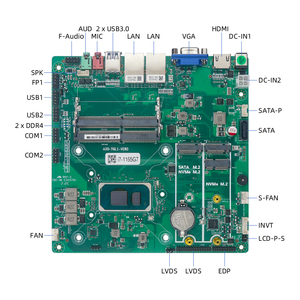 New Quad Core Industrial Mini ITX <b>Motherboard</b> With 2 LAN COM DDR4 Slots Integrated Graphics 64GB RAM NVMe Handheld 170x170mm Pri - Product Image 5