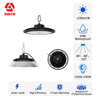 Lámpara LED UFO High Bay de 240W con Certificación IP65 IK08 para Taller, Protección Contra Sobretensiones de 6KV Clase I CE, 5 Años de Garantía de Fábrica