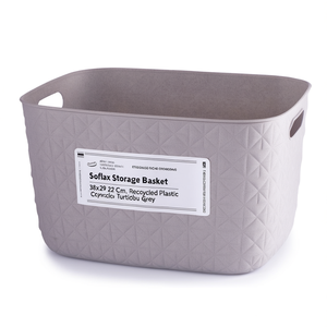 Cesta de plástico reciclado (38x29x22cm) SOFTEX Dove Grey K258707 - Product Image 2