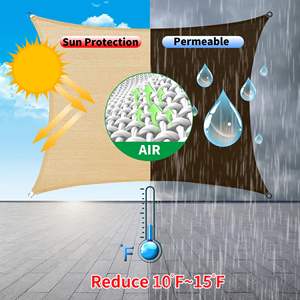 Bonne qualité personnalisable <span class=keywords><strong>pas</strong></span> <span class=keywords><strong>cher</strong></span> <span class=keywords><strong>grand</strong></span> Rectangle Beige voile d'ombrage auvent tissu Durable bloc UV voile d'ombrage - Product Image 4