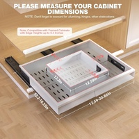 Tiroir coulissant en acier au carbone pour couverts, étagère de rangement extensible pour armoire de salle de bain et de cuisine
