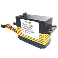 Servo Digital Sin Escobillas de 150 kg, 25T, 9.95 mm, 2us, Banda Muerta, Aluminio 7075, IP56, para Modelos a Escala Extrema