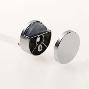 Support mural rond <span class=keywords><strong>pour</strong></span> miroirs de salle de bain avec pinces de fixation en verre flottant - Product Image 1
