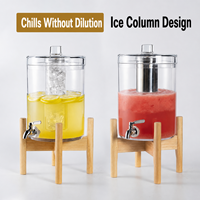 Distributeur de boissons en acrylique grande capacité avec robinet pour jus, cola, thé aux fruits, bière – Idéal pour fêtes, restaurants, buffets – Vente en gros