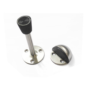 ตัวกันกระแทกประตูสแตนเลสแบบติดพื้น ปลายยาง ติดตั้งง่าย ดีไซน์เรียบง่าย - Product Image 1