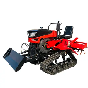 Tracteur à chenilles amphibie 25 chevaux pour terres cultivées à prix attractif Cultivateur agricole Motoculteur rotatif