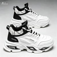 Nouvelles chaussures de marche décontractées et élégantes TEC pour hommes, en PU, à lacets, légères, respirantes, toutes saisons, augmentant la taille
