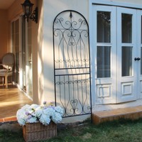 Treillis de jardin décoratif en fer forgé, support métallique pour plantes grimpantes (roses, vigne, clématites), treillis mural extérieur pour jardin et cour