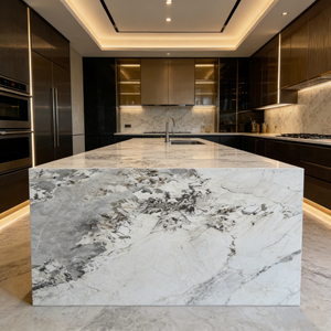 YDSTONE Luxury Pandora White <strong>Sintered</strong> <strong>Stone</strong> Large Format Slab Marble Vein <strong>Stone</strong> for Floor Wall Countertop Vanity Top - Product Image 2