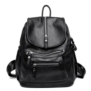 Hochwertige Frauen Leder Rucksack Designer Lady Sac A Dos Mochila Mujer Umhängetasche Schul rucksäcke für Teenager Mädchen Preppy