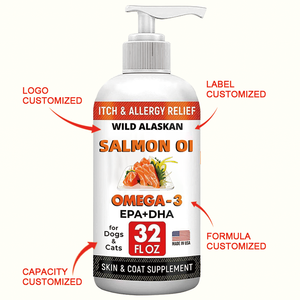 Wholesale OEM/ODM Pet Pure Salmon Oil Supplements <strong>Wild</strong> Alaskan Salmon Oil Immune &amp; Skin and Shiny Coat Support With Omega-3 - Product Image 2