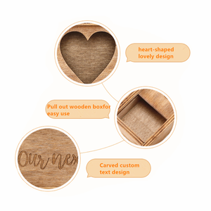 Boîtes à souvenirs d'<span class=keywords><strong>annonce</strong></span> de <span class=keywords><strong>grossesse</strong></span> de douche de bébé en bois conçues sur mesure et écologiques - Product Image 3