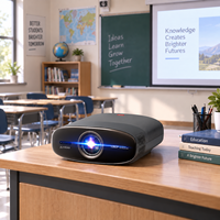 Dernier projecteur LCD portable Android intelligent Full HD 1000 Lumens avec Wi-Fi, Bluetooth et télécommande vocale pour la maison et le bureau