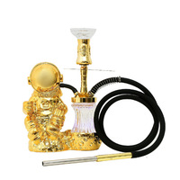 Chicha LED lumineuse style astronaute, grand ensemble de chicha arabe à tube unique pour bars KTV