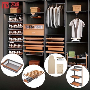 TIANYI Luxury <b>Wardrobe</b> Organizer System Pull Out <b>Shoe</b> Rack Trouser Rack Ironing Board <b>Storage</b> Basket - Product Image 1