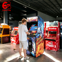 Bornes d'arcade de combat avec écran HD 22 pouces, 2 joueurs, multi-jeux, à monnayeur, joystick, style rétro classique, vente en gros, direct usine, personnalisable