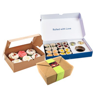 Vente en gros de papier à biscuits muffins blancs personnalisés Boîte à gâteaux pop-up pour restauration rapide et boulangerie Emballage de cupcakes Boîte à gâteaux à emporter
