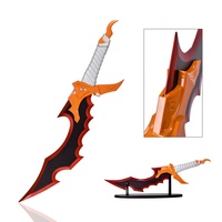 Épée jouet d'anime Solo Leveling de 55 cm, Sung Jin Woo, lame 440ss, véritable dague de chevalier tueur avec support en bois