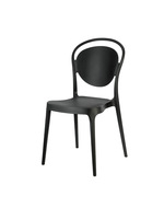 Chaise en plastique au design coloré Noir Jaune Vert Bleu Blanc Chaise en plastique Conception ergonomique Chaise de salon