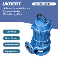 Pompe à eaux usées submersible anti-colmatage UKBERT ODM/OEM WQ à haut débit et haute pression, installation à couplage automatique, aucune châssis de pompe requise