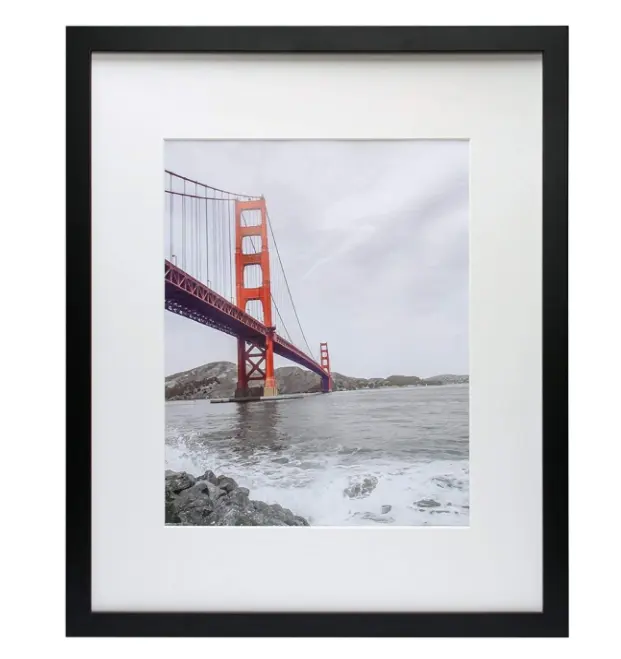 Factory Customized Fashion Modern 16 × 20 Thin Black Wood Picture Frame壁や卓上