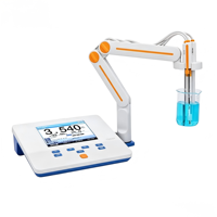 pH-mètre de paillasse ASTM E70, testeur d'acidité, analyseur de qualité de l'eau et de température à calibrage automatique avec électrode pH et solutions tampon