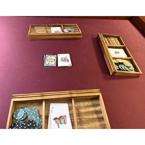 Cross-border wooden <b>playing</b> <b>card</b> display rack, <b>playing</b> <b>card</b> recess storage rack, <b>playing</b> <b>card</b> display base, <b>playing</b> <b>card</b> holder - Product Image 1
