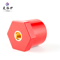 Isolateurs de barres omnibus hexagonaux BMC JYZ14 en gros, isolateurs de barres omnibus DMC rouges anti-vibration pour armoire MCC intérieure