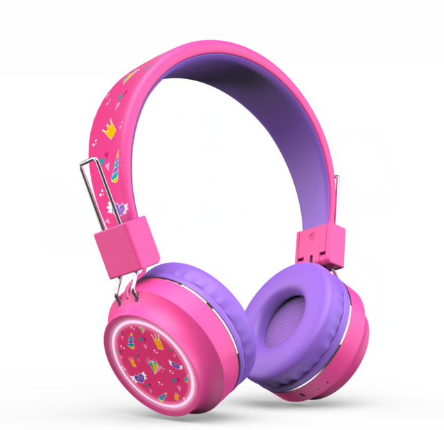 Kids Wireless Headphones for Children Teens LED Light up Wireless Headset with Microphone