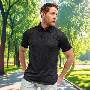 Chemise Homme Haute Qualité Infroissable Imprimée Tricotée Unie Légère Douce Respirante Confortable Idéale pour l'Été Quotidien - Product Image 2