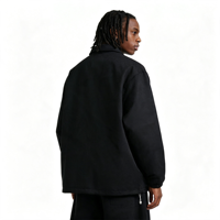 Blouson Bomber Classique en Toile pour Homme AMLClever - Veste Aviateur Vintage Boutonnée avec Poignets Côtelés et Col Montant Décontracté