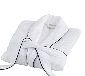 Luxury 100% Cotton Star Hotels Double Layer Unisex Bath <strong>Robe</strong> Men And Women White <strong>Waffle</strong> Terry Bathrobe - Product Image 1
