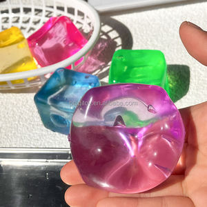 Hot Fidget Stress Relief Toy Four-Color Square Plastic Gel <b>Ice</b> <b>Cube</b> with Music Adult Decompression Vent Ball Unisex - Product Image 6