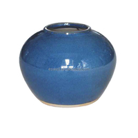 Pots en céramique vintage ronds et émaillés pour plantes d'intérieur, idéaux pour les hortensias et la décoration de la maison