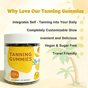 Gomitas Bronceadoras Diarias para Mujeres Adultas, con Astaxantina, L-Tirosina, Licopeno y Complejo Vitamínico, Suplemento para un Bronceado Saludable y Radiante - Product Image 2