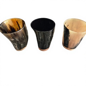 Taza de Cuerno de Búfalo Natural Pulido, Forma Irregular, Estilo Rústico, para Beber, Decoración del Hogar, Artesanía - Product Image 1