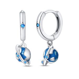 Boucles <span class=keywords><strong>d</strong></span>'oreilles Blue Moon - Élégantes et polyvalentes, en argent 925 et zircon, pour fiançailles, design sophistiqué, artisanat exquis - Product Image 6