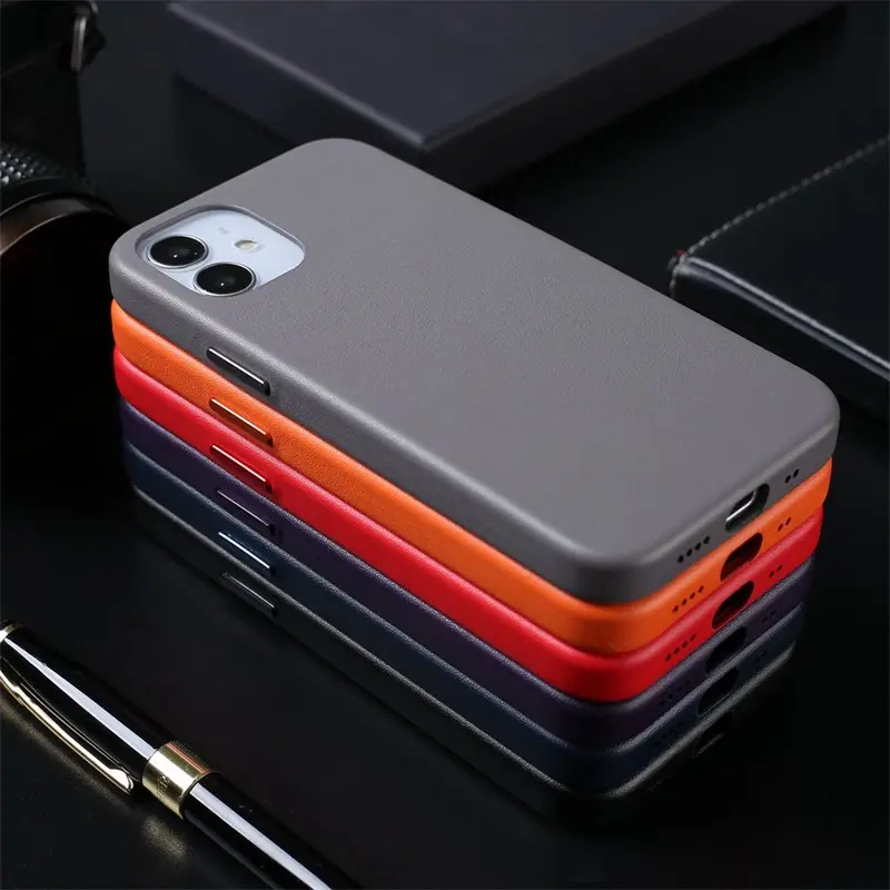 Originele Lederen Case Voor Iphone 12 Pro Max Custom Phone Case Import Pu Lederen Telefoon Cover