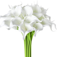 Fleur artificielle réaliste en PU de haute qualité, type Calla Lily, vente en gros pour mariage, fêtes et décoration intérieure