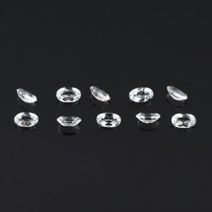 Piedra preciosa de topacio blanco natural Yashee, corte ovalado de 5x3 mm para la fabricación de joyas - Product Image 3