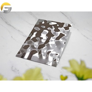 201 màu gương nước gợn sóng tấm thép không gỉ cl606 trang trí tấm ốp gợn sóng nước tấm 304 316 321 - Product Image 3