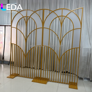 LEDA Factory Custom Gold <b>Arch</b> Metal Background Frame Stand For Wedding Event Party <b>Decoration</b> - Product Image 2